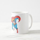 Superman Runs Forward Kaffeetasse (VorderseiteRechts)