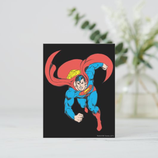 Superman Runs Forward Postkarte (Stehend Vorderseite)