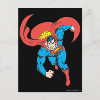 Superman Runs Forward Postkarte