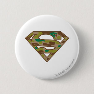 Superman S-Schild  Camouflage-Logo Button
