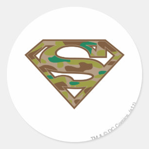 Superman S-Schild  Camouflage-Logo Runder Aufkleber