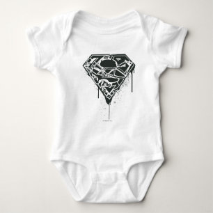 Superman S-Schild fragmentiertes Logo für Spritz Baby Strampler