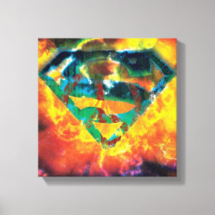 Superman S-Schild Friedensgestempeltes Logo Leinwanddruck