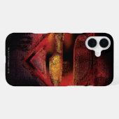 Superman S-Schild | Gemaltes Logo iPhone Hülle (Rückseite (Horizontal))
