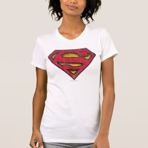 Superman S-Schild gestörtes Logo T-Shirt