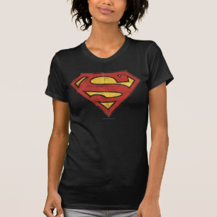 Superman S-Schild  Grunge-Logo T-Shirt