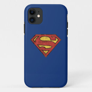 Superman S-Schild  Grunge Schwarze Kontur Logo Case-Mate iPhone Hülle