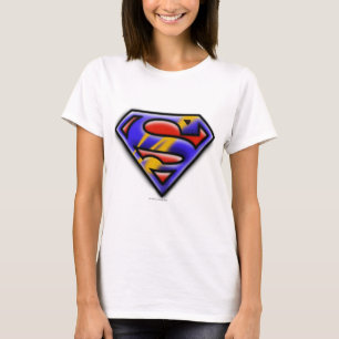 Superman S-Schild  Lila Airbrush-Logo T-Shirt
