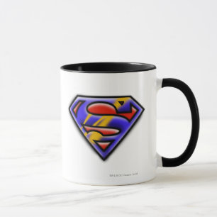 Superman S-Schild  Lila Airbrush-Logo Tasse