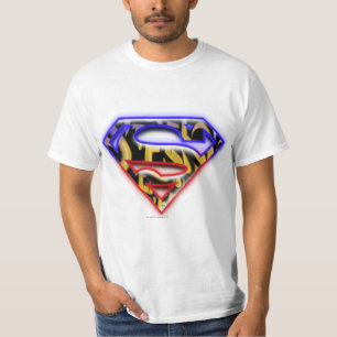 Superman S-Schild  Lila-Red Graffiti-Logo T-Shirt