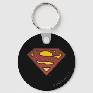 Superman S-Schild  Logo für ausgeblendete Punkte Schlüsselanhänger