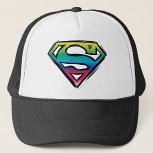Superman S-Schild RegenbogenLogo Truckerkappe