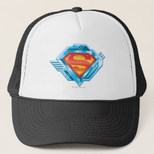 Superman S-Schild  Rotes und Blaues Metal-Logo Truckerkappe