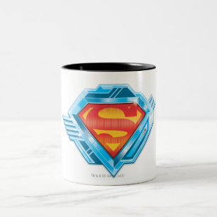 Superman S-Schild  Rotes und Blaues Metal-Logo Zweifarbige Tasse