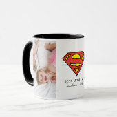 Superman S-Shield | Best Mama Foto Tasse (Vorderseite Links)