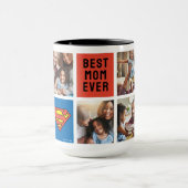 Superman S-Shield | Beste Mama FotoCollage Tasse (Zentrum)