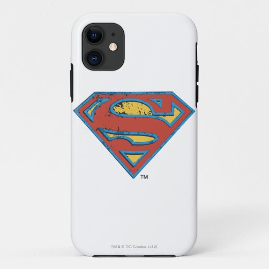 Superman S-Shield | Blue Kontur Grunge Logo Case-Mate iPhone Hülle (Rückseite)