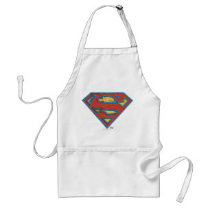 Superman S-Shield Blue Kontur Grunge Logo Schürze