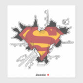 Superman S-Shield | Broken Metal Logo Aufkleber (Blatt)