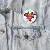 Superman S-Shield | Broken Metal Logo Button (Beispiel)