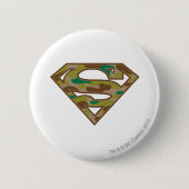 Superman S-Shield | Camouflage-Logo Button (Vorderseite)