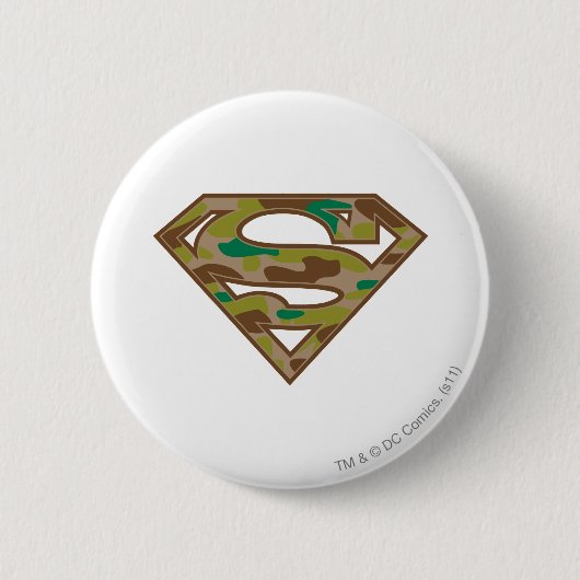 Superman S-Shield | Camouflage-Logo Button (Vorderseite)