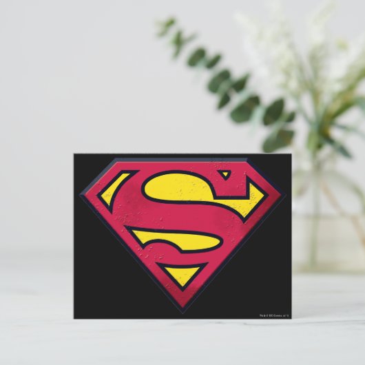 Superman S-Shield | Dirt-Logo Postkarte (Stehend Vorderseite)