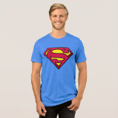 Superman S-Shield | Dirt-Logo Tri-Blend Shirt (Vorderseite voll)
