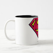 Superman S-Shield | Dirt-Logo Zweifarbige Tasse (Links)