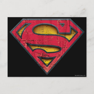 Superman S-Shield Distresses Logo Postkarte