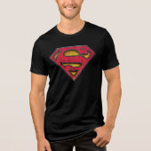 Superman S-Shield | Distresses Logo Tri-Blend Shirt (Vorderseite)