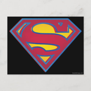 Superman S-Shield   Dot-Logo Postkarte
