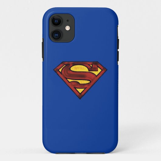 Superman S-Shield | Dunkles Rotes Logo Case-Mate iPhone Hülle (Rückseite)