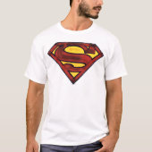 Superman S-Shield | Dunkles Rotes Logo T-Shirt (Vorderseite)