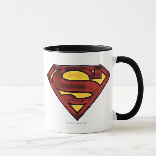 Superman S-Shield | Dunkles Rotes Logo Tasse (Rechts)