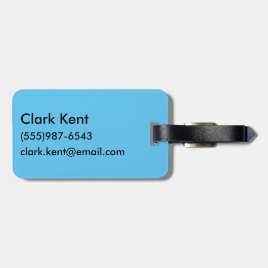 Superman S-Shield | Einfache Schwarze Kontur Gepäckanhänger (Rückseite horizontal)