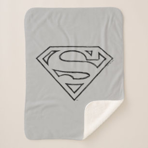 Superman S-Shield   Einfache Schwarze Kontur Sherpadecke