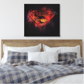 Superman S-Shield | Farbige Logos Leinwanddruck (Insitu (Schlafzimmer))
