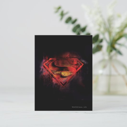 Superman S-Shield | Farbige Logos Postkarte (Stehend Vorderseite)