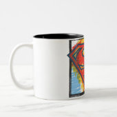 Superman S-Shield | Farbiges Logo Zweifarbige Tasse (Links)