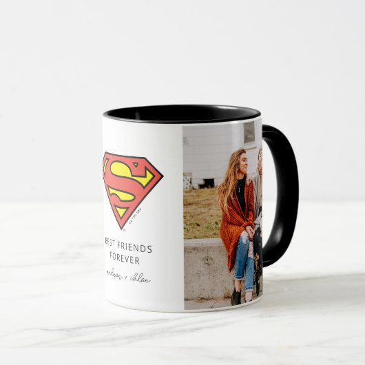 Superman S-Shield | Foto der besten Freunde Tasse (VorderseiteRechts)