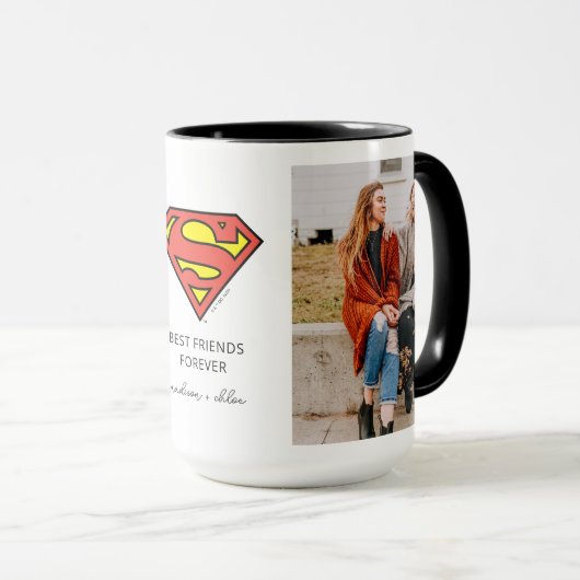 Superman S-Shield | Foto der besten Freunde Tasse (VorderseiteRechts)