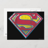 Superman S-Shield | Gedrucktes Logo Postkarte (Vorne/Hinten)