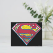 Superman S-Shield | Gedrucktes Logo Postkarte (Stehend Vorderseite)