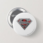 Superman S-Shield | Graue und rote Stadt-Logo Button (Vorne & Hinten)