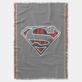 Superman S-Shield | Graue und rote Stadt-Logo Decke (Vorderseite Vertikal)