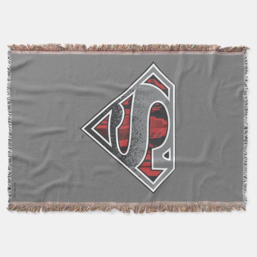 Superman S-Shield | Graue und rote Stadt-Logo Decke (Vorderseite)