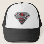 Superman S-Shield | Graue und rote Stadt-Logo Truckerkappe (Vorderseite)