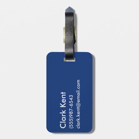 Superman S-Shield | Grunge Black Kontur Logo Gepäckanhänger (Rückseite vertikal)