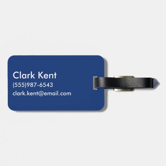 Superman S-Shield | Grunge Black Kontur Logo Gepäckanhänger (Rückseite horizontal)